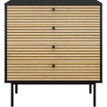 Kommode Echtholzfurnier 80x40x85 schwarz