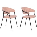 Armlehnstuhl Belle rosa (2er-Set)