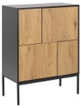 Actona, Actona - Sideboard Seaford - Schwarz und Hellbraun