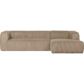 Ecksofa Bean rechts Ribcord grob Travertin