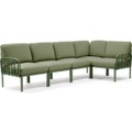 Nardi - 5-Sitzer Sofa Komodo Kaki-Dunkelgrün (135,5 x 294 x 78/154 cm)