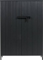 Woood Bruut Kieferschrank 2-türig Schwarz