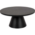 Couchtisch Eliot Glas Keramik schwarz rund 85x85
