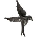 Wanddeko Avaler XL Vögel Harz schwarz