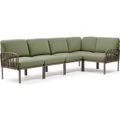Nardi - 5-Sitzer Sofa Komodo Dunkles Beige - Dunkelgrün (135,5 x 294 x 78/154 cm)