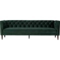 Sofa Nisa 3-Sitzer Velvet dunkelgrün
