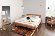 mutoni casual, Massivholz Balkenbett Fichte II 200x200cm