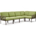 Nardi - 5-Sitzer Sofa Komodo Dunkles Beige-Grün (135,5 x 294 x 78/154 cm)