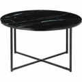 Couchtisch Marmor schwarz rund 80x80