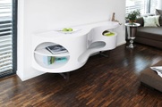 Sideboard 200x50x75cm weiss