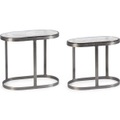 Couchtisch Zayla nickelfarbig (2er-Set)
