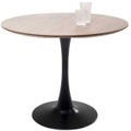 Tisch Schickeria Walnussoptik schwarz rund 80