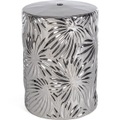 mutoni lifestyle, Hocker Sfinge Leaf Silber 33x46
