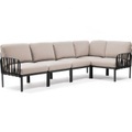 Nardi - 5-Sitzer Sofa Komodo Anthrazit - Beige (135,5 x 294 x 78/154 cm)