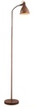 GLOBO GIORGIO Stehleuchte Metall rostfarben, Schirm innen weiß, Kabel 1,8 m, Flexo, Sc