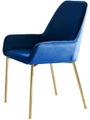 mutoni casual, Esszimmerstuhl blau Samt 2er Set