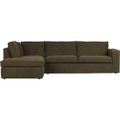 Ecksofa Freddie links warmgrün
