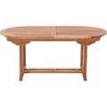 Mobilia, Mobilia - Gartentisch, 180x100 cm oval, ausziehbar, Teak - natur