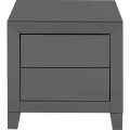 Kommode Klein Luxury Push 2 Schübe grau