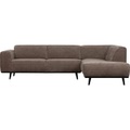 Ecksofa Statement rechts Ribcord flach taupe