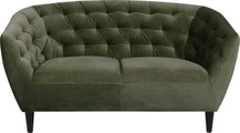Actona - 2-Sitzer Sofa Ria - Dunkelgrün und Schwarz