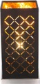 GLOBO CLARKE Tischleuchte nickel matt, Textil schwarz Blattgold, Kabel 1,5 m, Schirm m