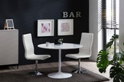 mutoni casual, Bistrotisch rund weiss hochglanz 110x110cm