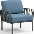 Nardi - Entspannungssessel Komodo Anthrazit-Blau (47,5 x 79 x 78 cm)