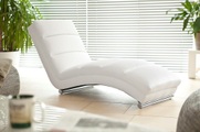 Relaxliege weiss Kunstleder