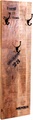 Wandgarderobe Vintage Natural Wood natur antik schwarz 110x35