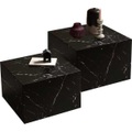 mutoni casual, Couchtisch Marmor quadratisch schwarz (2er-Set)