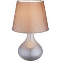 GLOBO FREEDOM Tischleuchte Keramik grau, Textil grau, Kabel 1,2 m, Schalter, D:170, H: