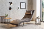 Relaxliege Samt grau