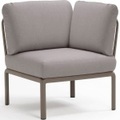 NARDI outdoor, Gartenlounge Komodo Eckelement braun grau