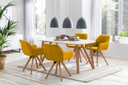 mutoni casual, Essgruppe Weiss (5-tlg.) 160x90cm gelb