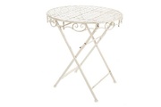 mutoni lifestyle, Metalltisch Bistrotisch Emily weiss rund 70x70