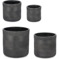 Pflanzentopf Rigo anthrazit (4er-Set)