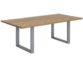 Esstisch Unique Wildeiche silber 200x100