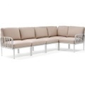 Nardi - 5-Sitzer Sofa Komodo Weiss - Helles Beige (135,5 x 294 x 78/154 cm)