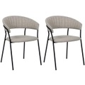 Armlehnstuhl Belle beige (2er-Set)