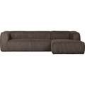 Ecksofa Bean rechts Ribcord grob Mud