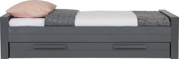 Bett Dennis Kiefer Stahlgrau 90x200 (FSC)