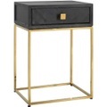 Richmond Interiors, Nachttisch Blackbone schwarz gold 50