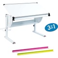 Schreibtisch Mavis 3-in-1 weiss grün pink