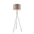 GLOBO GUSTAV Stehleuchte chrom, Textil grau, Kabel: 1,80m, Schalter, D:620, H:1600, ex