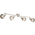 Globo, GLOBO ROMAN LED Strahler nickel matt, Glas rauch klar, beweglich, inkl. 10585 LED LM,