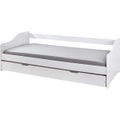 mutoni design, Sofabett Leonard 2-in-1 weiss 80x190 inkl. 2 Rollroste