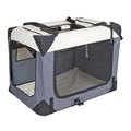 Kerbl Transportbox Journey aus Stoff - grau/beige