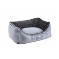 Hunter Hundesofa Astana mit Fellimitat - Karo grau