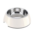 Hunter, Hunter Melamin-Napf weiß mit Edelstahl-Inlet - 350 ml, Ø 14 cm